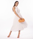 VESTIDO MIDI CUELLO TABLONES SON CINTITO