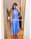 VESTIDO MIDI CUELLO TABLONES SON CINTITO
