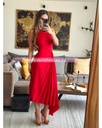 MIDI DRESS TABLONES ASIMETRICO