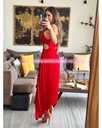 MIDI DRESS TABLONES ASIMETRICO