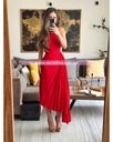 MIDI DRESS TABLONES ASIMETRICO
