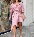 MINI DRESS CAMISA ASIMETRICA (100% COTTON)