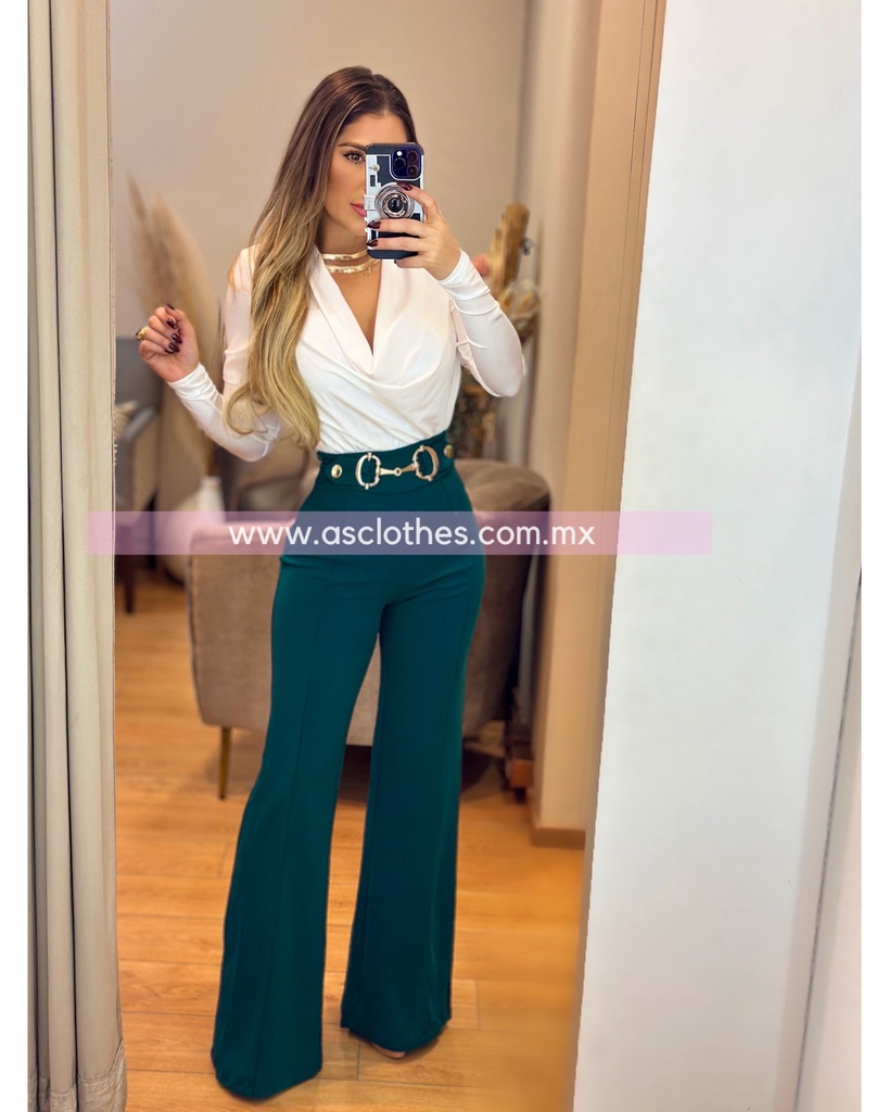 PANTALON RECTO HEBILLA 