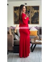 MAXIDRESS ASIMETRICO RUFFLES MANGA LARGA