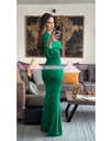MAXI DRESS MANGA LARGA ESCOTE V CON ARGOLLA AL FRENTE