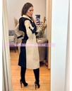 GABARDINA BICOLOR CON CINTO