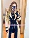 GABARDINA BICOLOR CON CINTO