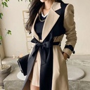GABARDINA BICOLOR CON CINTO