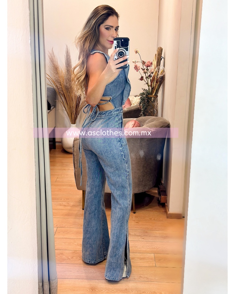 JUMPSUIT RUFFLES DENIM