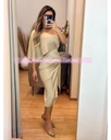 MIDI DRESS UN HOMBRO SATIN
