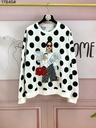 SUDADERA LUNARES NEGROS MONA CON BOLSA PERLAS Y PEDRERIA