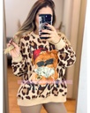 SUDADERA ANIMAL PRINT OSO CON PEDRERIA