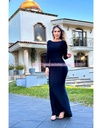 MAXI DRESS ESCOTE ESPALDA DRAPEADO MANGA LARGA