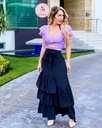 BLUSA RUFFLES CON TIRA CINTURA