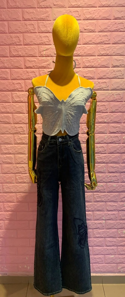 CROP TOP FORMA MARIPOSA 