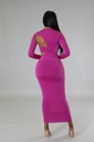 MIDI DRESS MANGA LARGA ABERTURA EN CINTURA CON TOP 