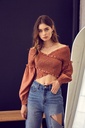 BLUSA A LOS HOMBROS ELASTICA