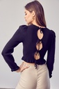 BLUSA TEJIDA MOÑOS ESPALDA