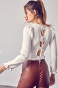 BLUSA TEJIDA MOÑOS ESPALDA