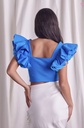 Blusa Crop ruffles en mangas 