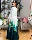 MAXI DRESS ENCAJE CINTURA CONMBINADO COLOR