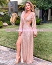 MAXI DRESS OPEN WAIST LENTEJUELA