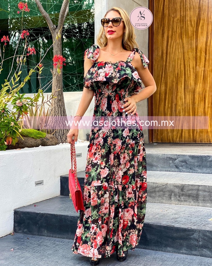 MAXIDRESS FLORES ELASTICO