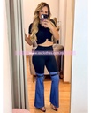BLUSA CROP CON ARGOLLA PECHO