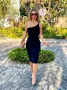 VESTIDO MIDI UN TIRANTE NUDO