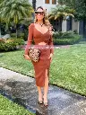 VESTIDO TEJIDO BOTONES ABIERTO ABDOMEN