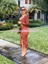 VESTIDO TEJIDO BOTONES ABIERTO ABDOMEN