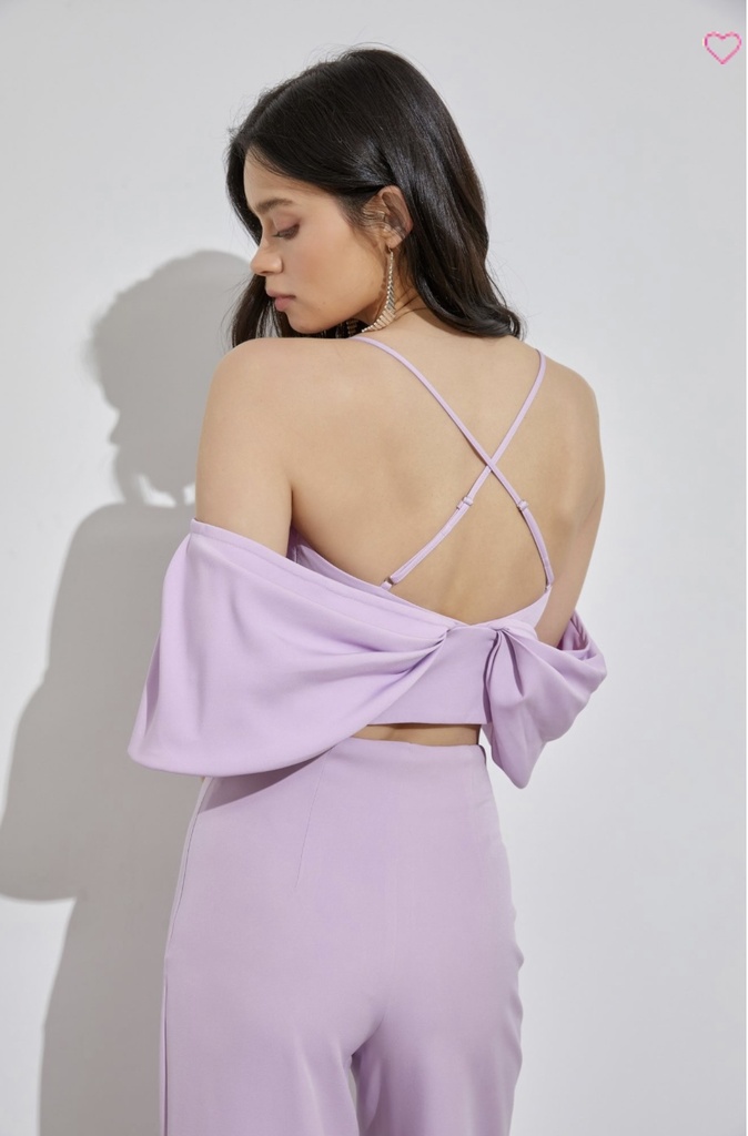 BLUSA DRAPEADA HOMBROS CAIDOS CON TIRANTES