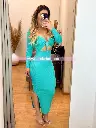 VESTIDO TEJIDO CON ABERTURAS