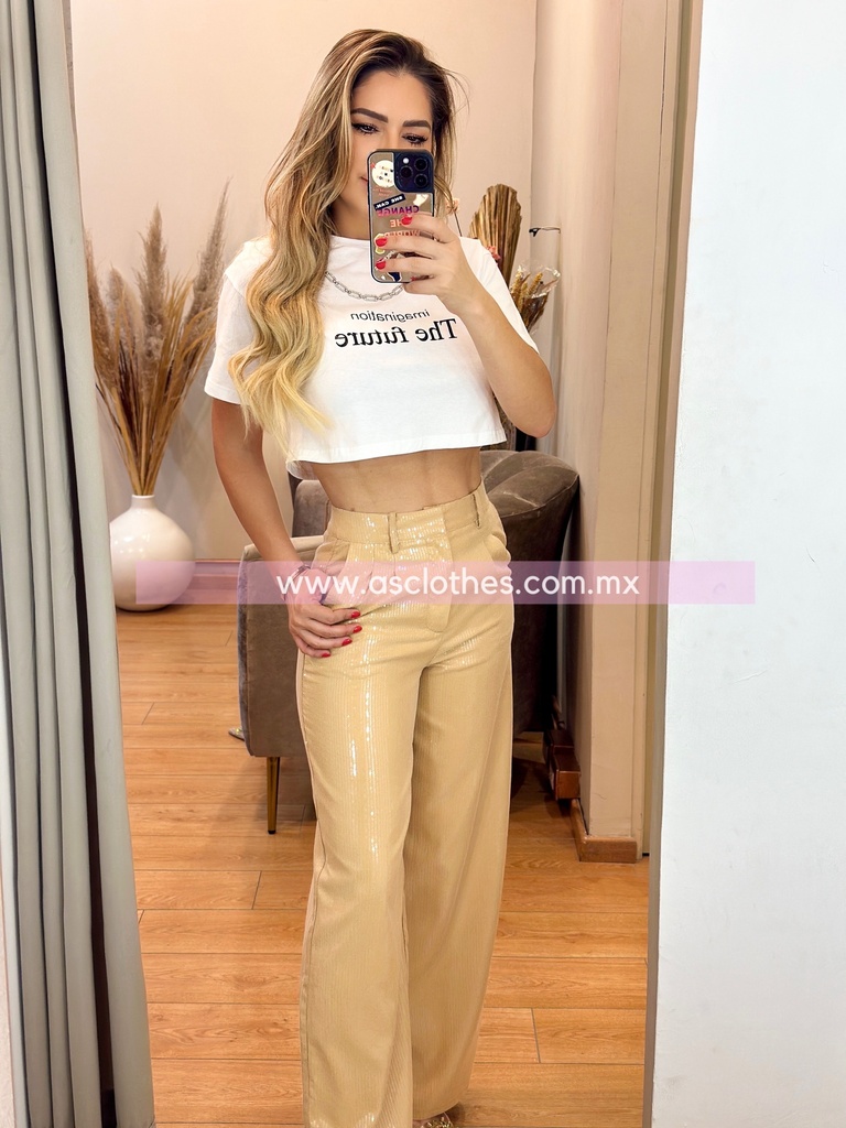 BLUSA CROP CON CADENA 