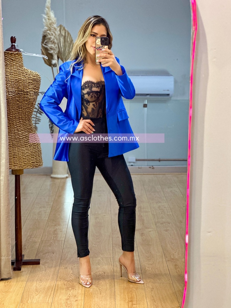 BLAZER METALICO MANGA LARGA 