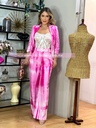 CONJUNTO PANTALON PATA DE ELEFANTE CON BLAZER MANGA 3/4