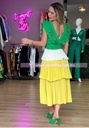 MIDI DRESS TABLONES TRICOLOR