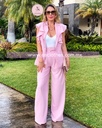 CONJUNTO CHALECO RUFFLES Y PANTALON PATA DE ELEFANTE