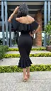 MIDI DRESS A LOS HOMBROS RUFFLES