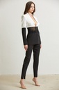 SET PANTALON BLAZER BICOLOR CON TRANSPERENCIA