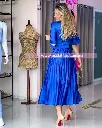 MIDI DRESS TABLONES CON MANGA Y CINTO