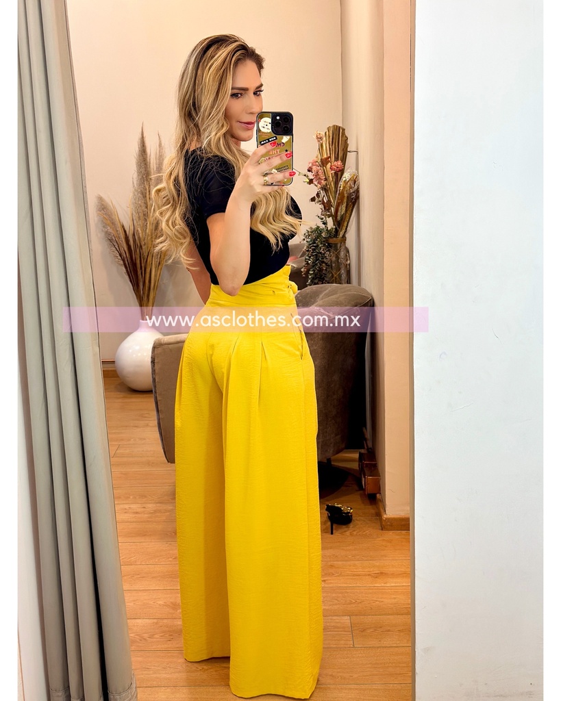 PANTALON PATA ELEFANTE CON CINTO
