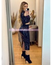 CONJUNTO DE LENTEJUELA, FALDA Y SACO