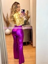 PANTALON ACAMPANADO METALIZADO