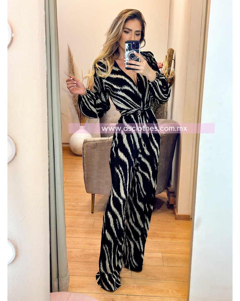 JUMSUIT MANGA LARGA ZEBRA