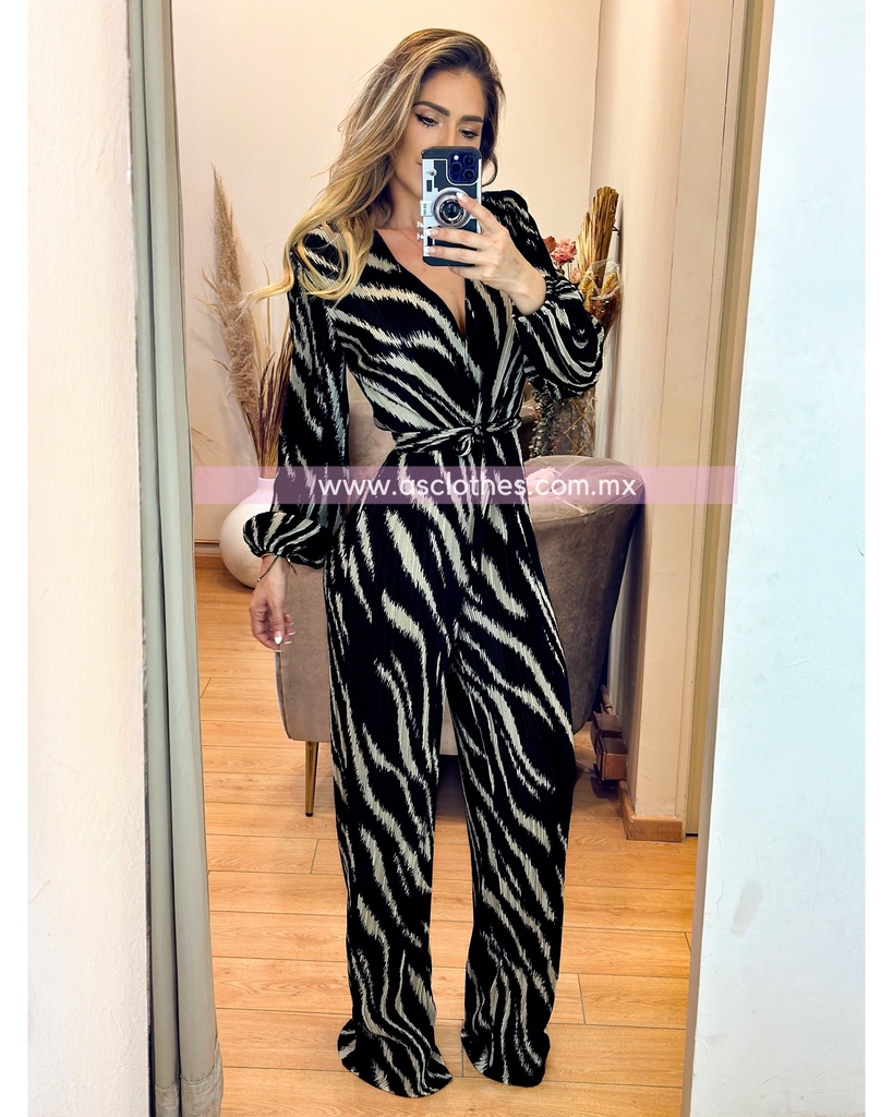 JUMSUIT MANGA LARGA ZEBRA