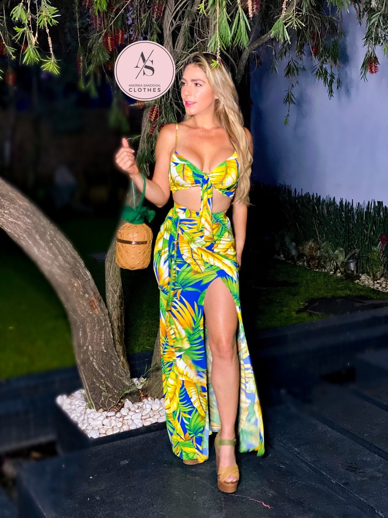 TROPICAL PRINT OPEN SET