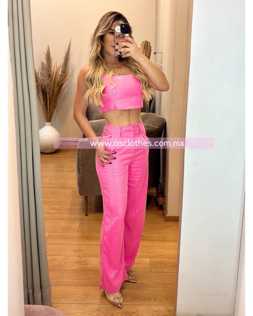 TRAJE LENTEJUELA TRANSPARENTE