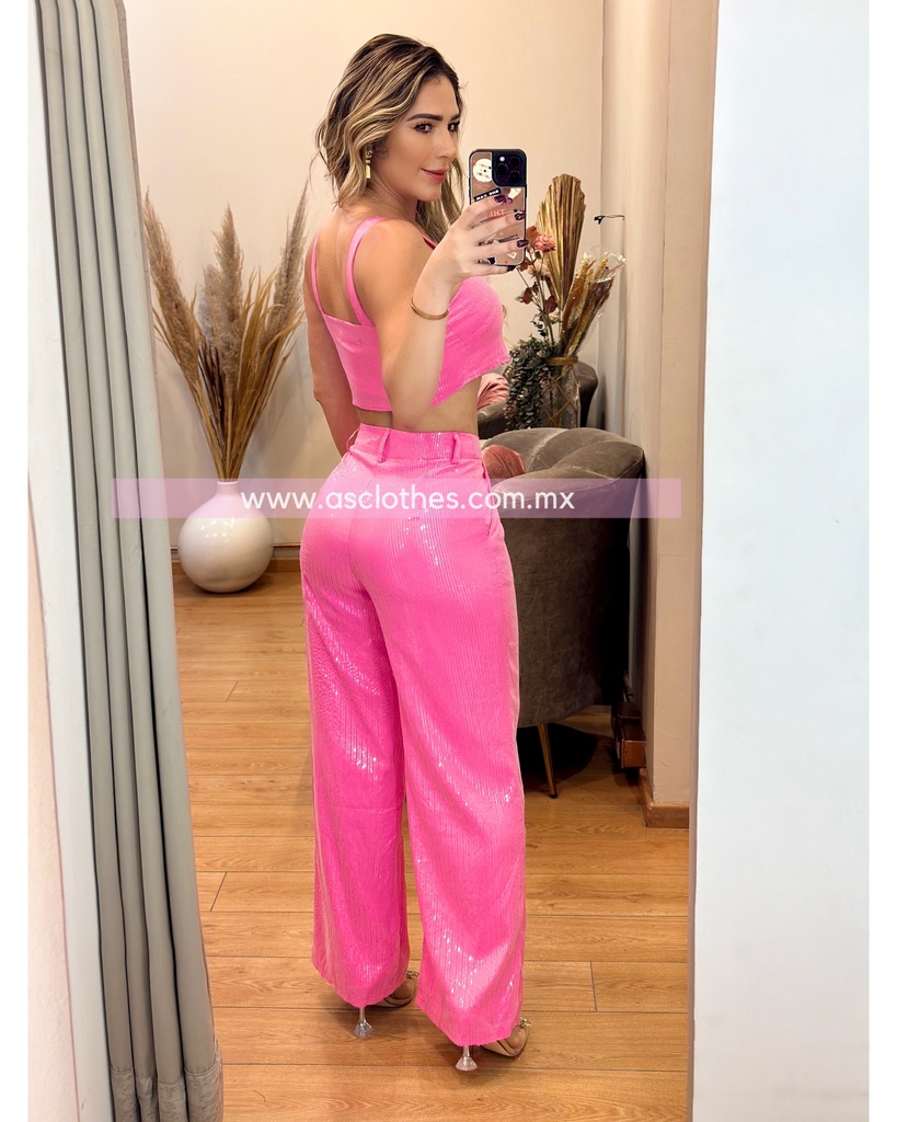 TRAJE LENTEJUELA TRANSPARENTE
