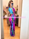 MAXI DRESS ESCOTE V MULTICOLOR